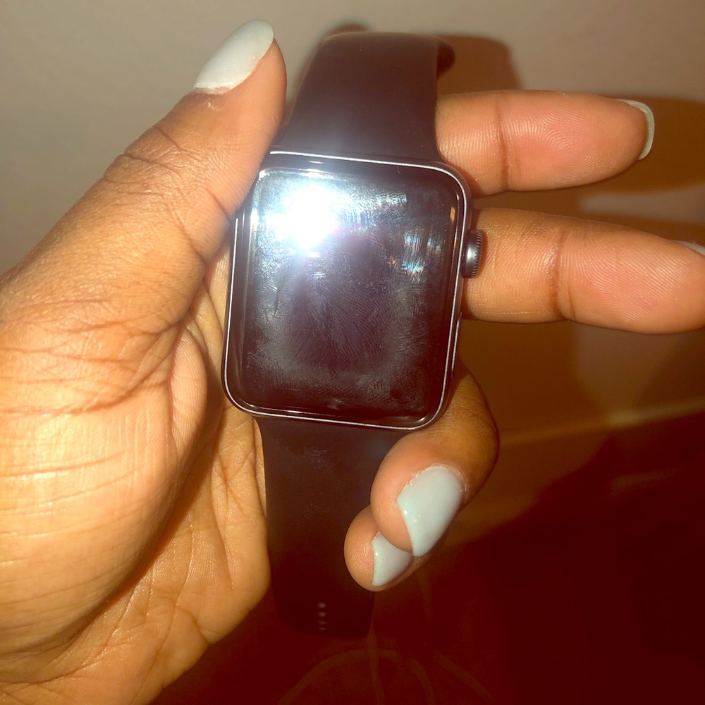 series 3 black 42mm apple watch .
